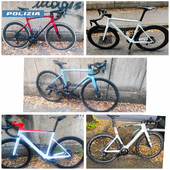 Recuperate in un campo nomadi di Mirafiori cinque biciclette da corsa Recuperate in un campo nomadi di Mirafiori cinque biciclette da corsa