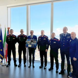 Gli astronauti della missione spaziale Axiom-3 a Torino