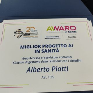 AslTO5, il progetto di intelligenza artificiale premiato all’AI Award 2025