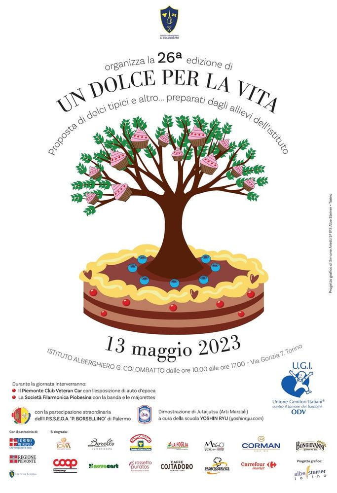 La locandina della 26° edizione di Un dolce per la vita è stata realizzata dagli studenti dell'istituto di grafica e design Abe Steiner La locandina della 26° edizione di Un dolce per la vita è stata realizzata dagli studenti dell'istituto di grafica e design Abe Steiner