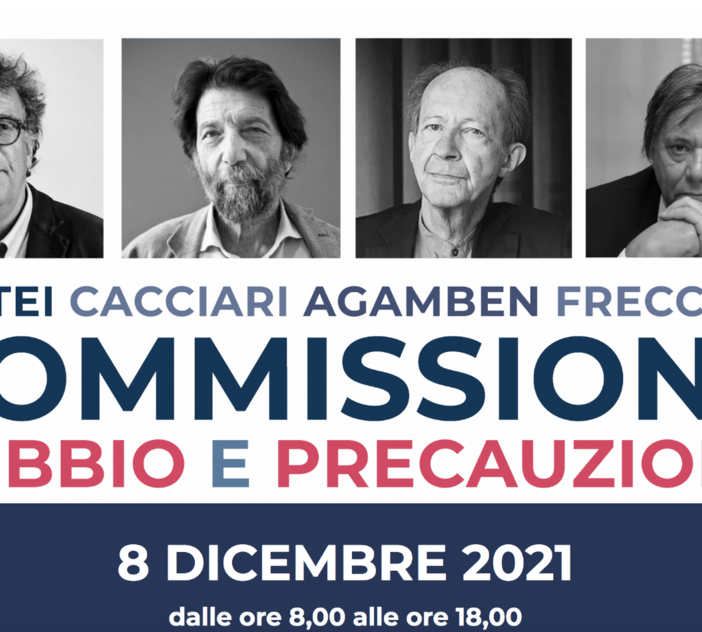 Covid, nasce a Torino la Commissione Dubbio e Precauzione con Mattei, Agamben, Cacciari e Freccero