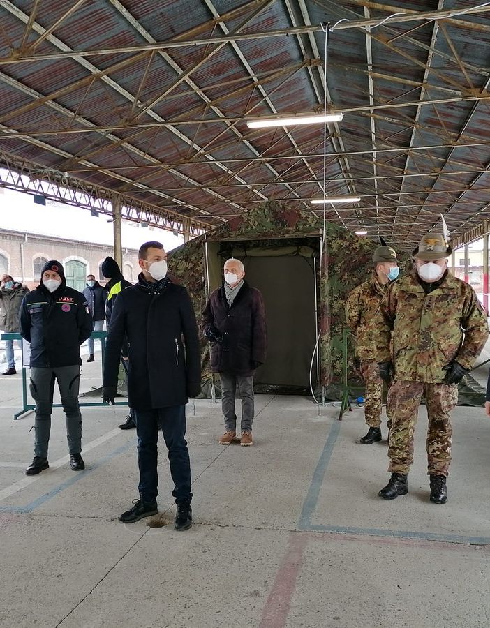 Test rapidi, inaugurato ad Alessandria l’hotspot Valfré, il più grande del Piemonte dopo quello di Torino