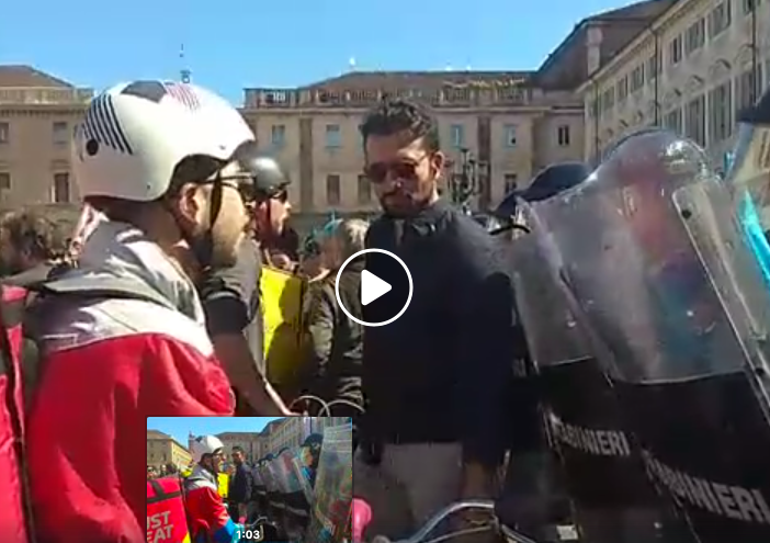 1° Maggio a Torino: la contestazione dei lavoratori della gig economy