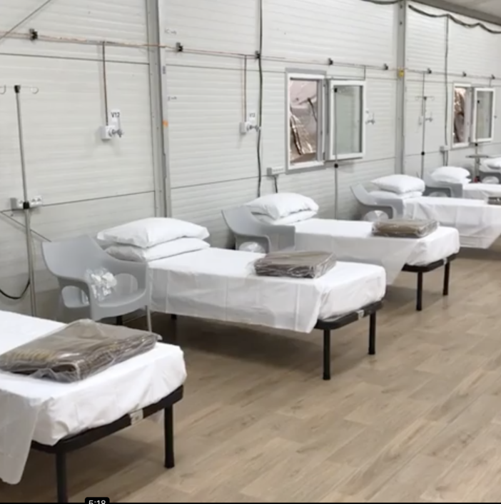 Pronto l'ospedale temporaneo “Valentino”