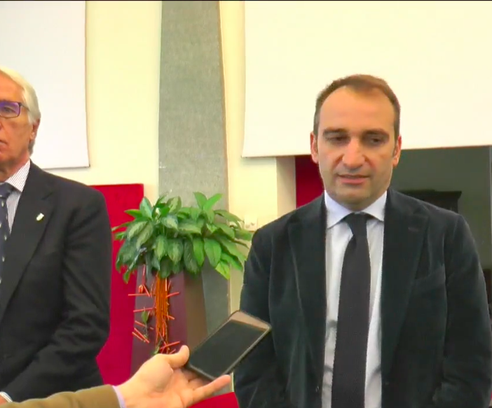 Il presidente del Coni Giovanni Malagò dopo l' incontro con il sindaco di Torino Stefano Lo Russo