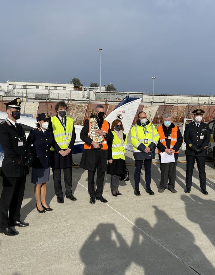 All'aeroporto di Caselle la statua della Madonna di Loreto, protettrice di aviatori e viaggiatori