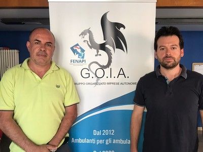 Giancarlo Nardozzi, presidente mazionale del Goia, e Gregory Massa, consulente tecnico direttivo nazionale Goia Fenapi. Il Goia-Fenapi protesta con Ubat e Anval e invita in piazza per domenica 18 settembre anche le famiglie clienti