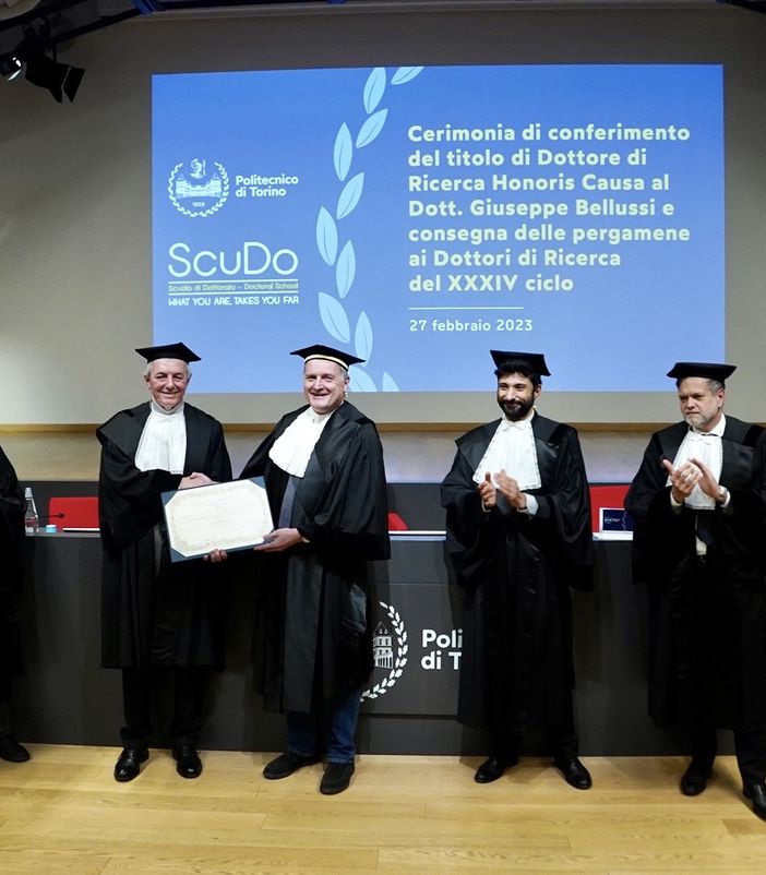 Il Poli di Torino conferisce il dottorato honoris causa in ingegneria chimica a Giuseppe Bellussi