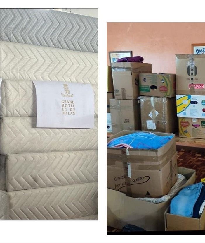 La macchina della solidarietà dell'imprenditore piemontese  Lazzarotto “colpisce” ancora: 4 tir carichi di beni per le Marche