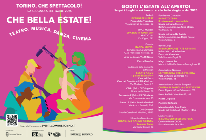 Torino, che spettacolo! Ecco la programmazione dei punti estivi