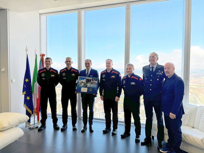 Gli astronauti della missione spaziale Axiom-3 a Torino
