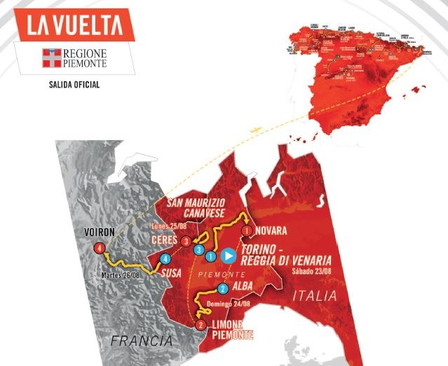 La Vuelta di Spagna quest'anno parte dal Piemonte, quattro le tappe in terra sabauda