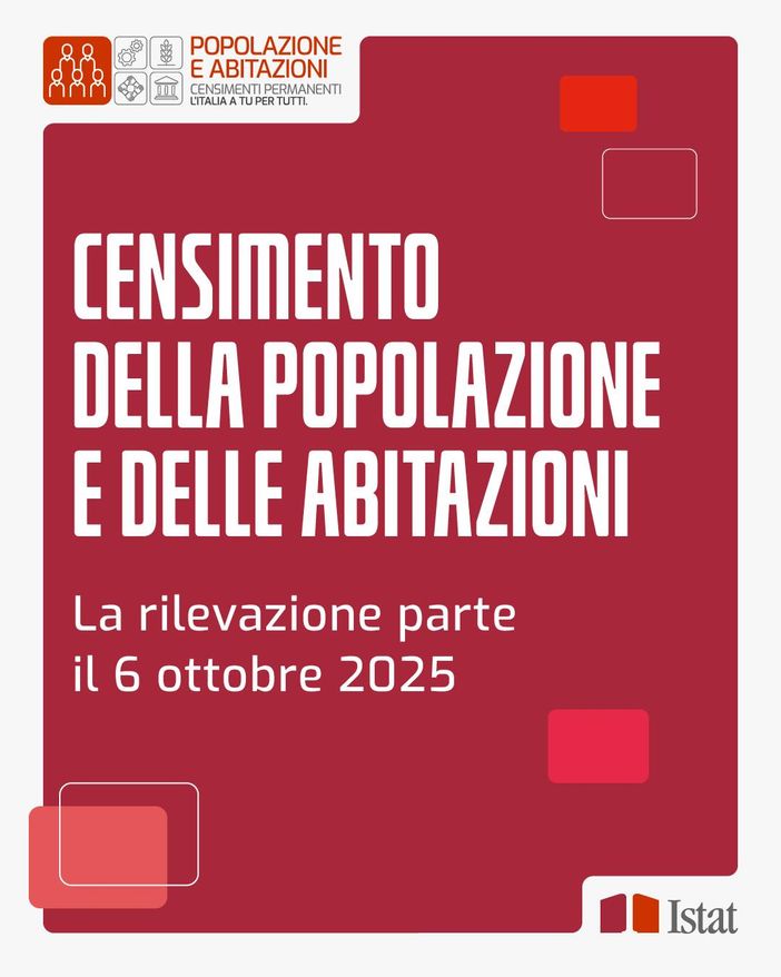 Al via il Censimento della Popolazione, rilevazioni fino al 23 dicembre
