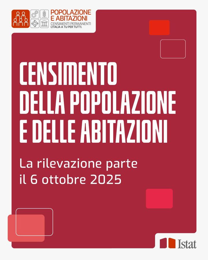 Al via il Censimento della Popolazione, rilevazioni fino al 23 dicembre Al via il Censimento della Popolazione, rilevazioni fino al 23 dicembre