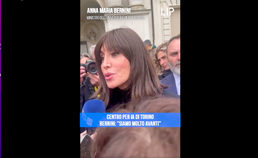 Centro per l'Intelligenza Artificiale di Torino, Bernini: &quot;Siamo molto avanti&quot; [video]