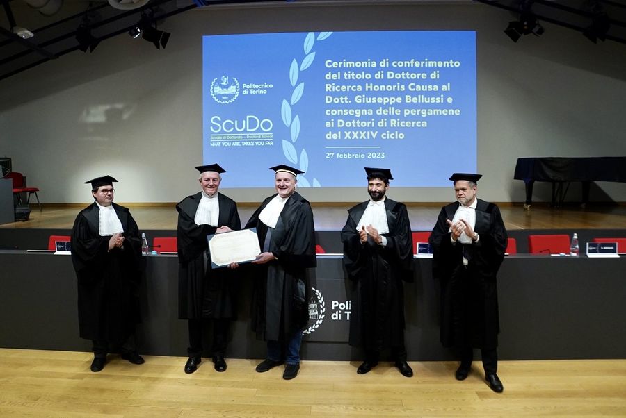 Il Poli di Torino conferisce il dottorato honoris causa in ingegneria chimica a Giuseppe Bellussi