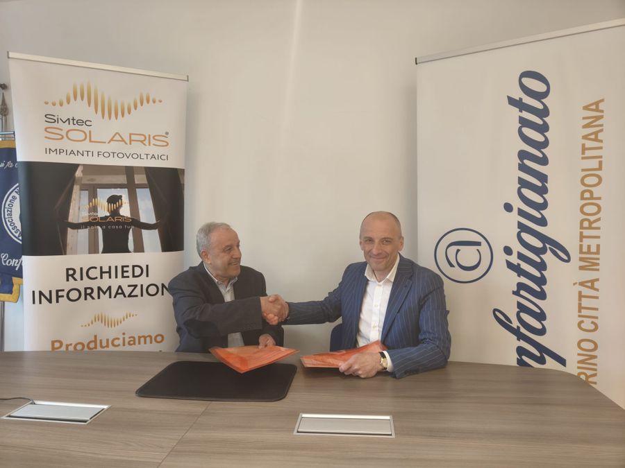 Comunità energetiche rinnovabili, firmato l'accordo tra Confartigianato imprese Torino e Simtec Solaris