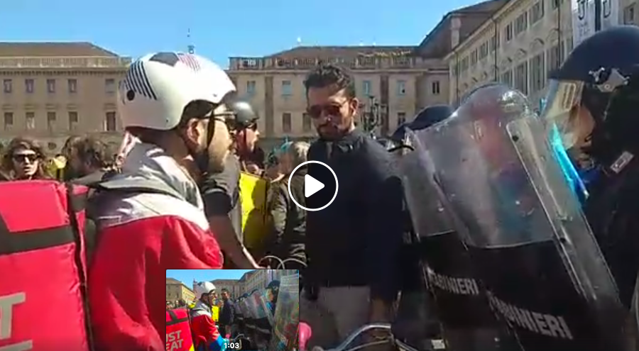 1° Maggio a Torino: la contestazione dei lavoratori della gig economy
