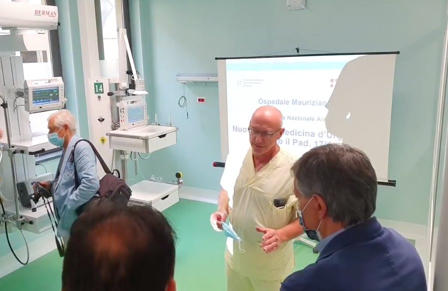 Torino, ospedale Mauriziano: inaugurata nuova terapia intensiva presso Medicina d'urgenza