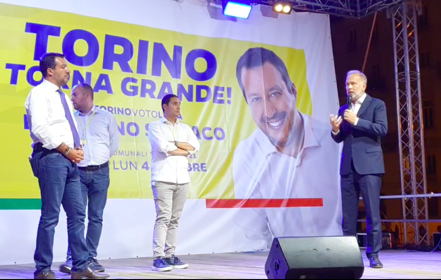 Salvini a Torino: chiuderemo i giochi al primo turno