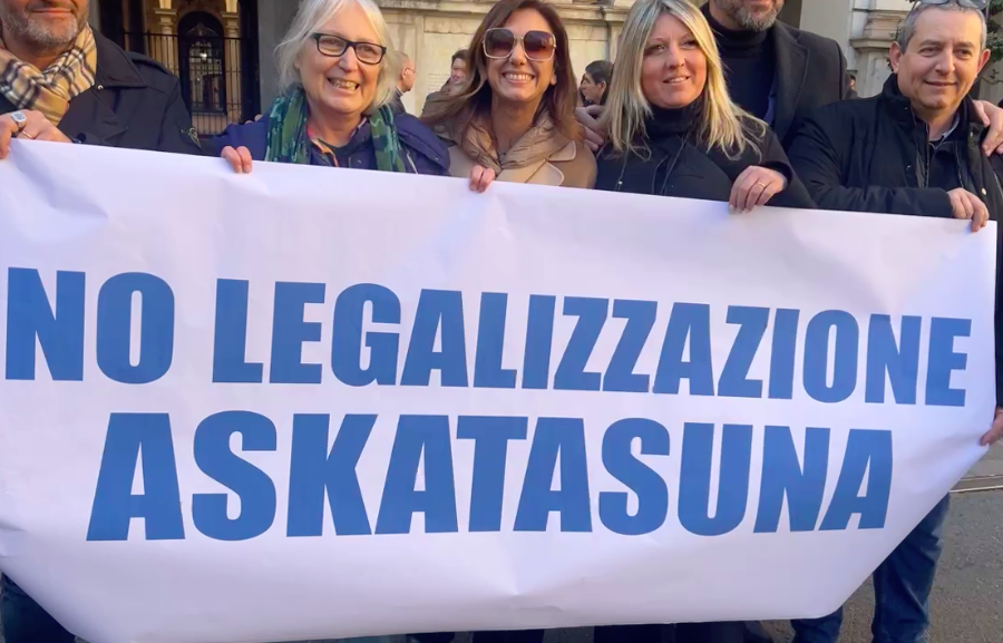 Centro destra, manifestazione contro Askatasuna &quot;bene comune&quot; [video]