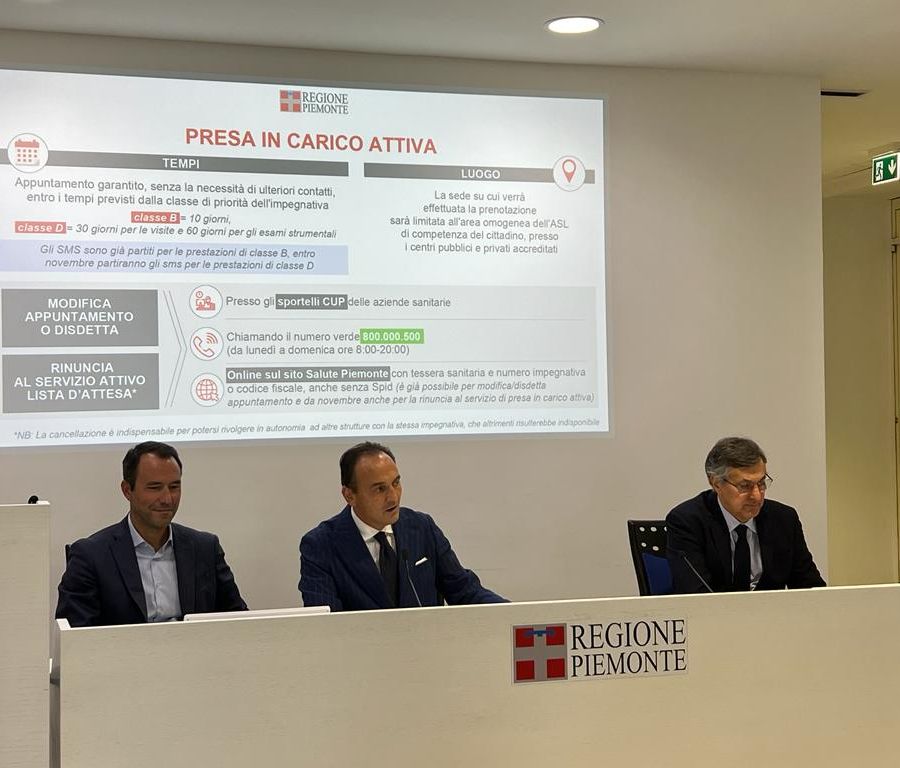 Sanità piemontese, liste d'attesa: “Recuperato l'80-90% sul 2019”. Parte anche la presa in carico sul “modello vaccini”