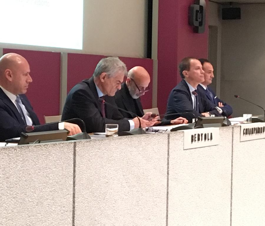 Giorgio Bertola, Sergio Chiamparino, Alberto Cirio, rispondono alle domande degli imprenditori