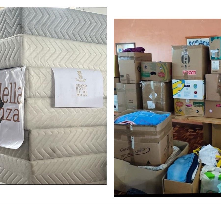 La macchina della solidarietà dell'imprenditore piemontese  Lazzarotto “colpisce” ancora: 4 tir carichi di beni per le Marche