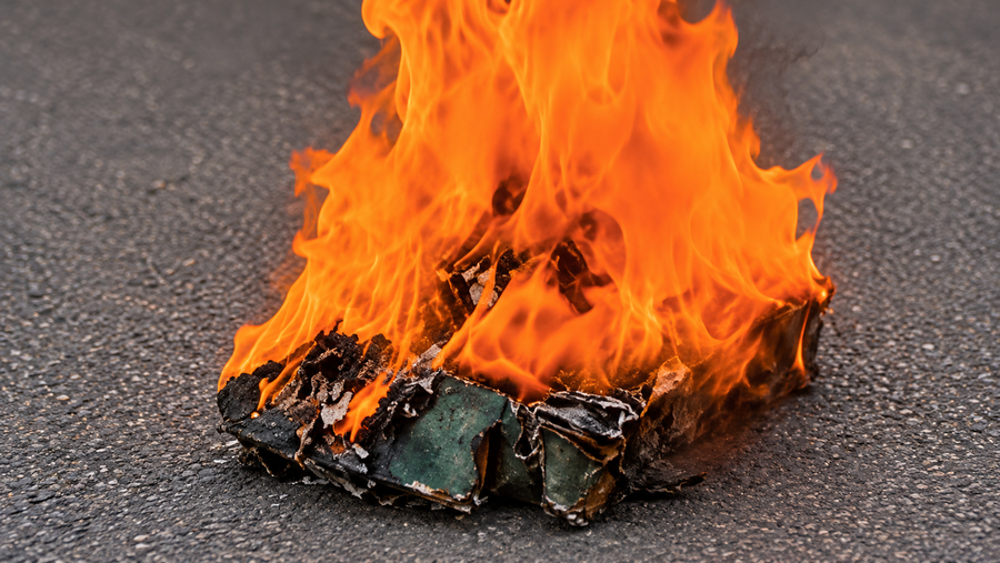 "No Meloni Day", i manifestanti incendiano un carro armato di cartone [video]