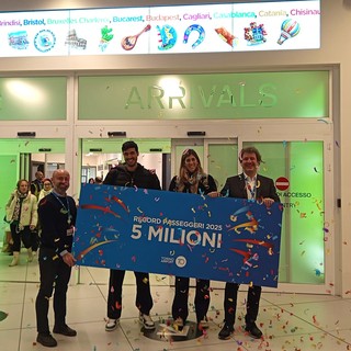 Il "Sandro Pertini" supera per la prima volta il traguardo dei cinque milioni di passeggeri