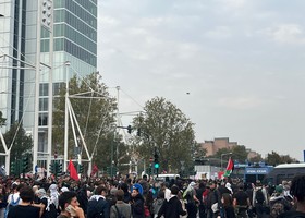 A Torino insegnanti schierati in testa al corteo davanti alla Polizia [video]