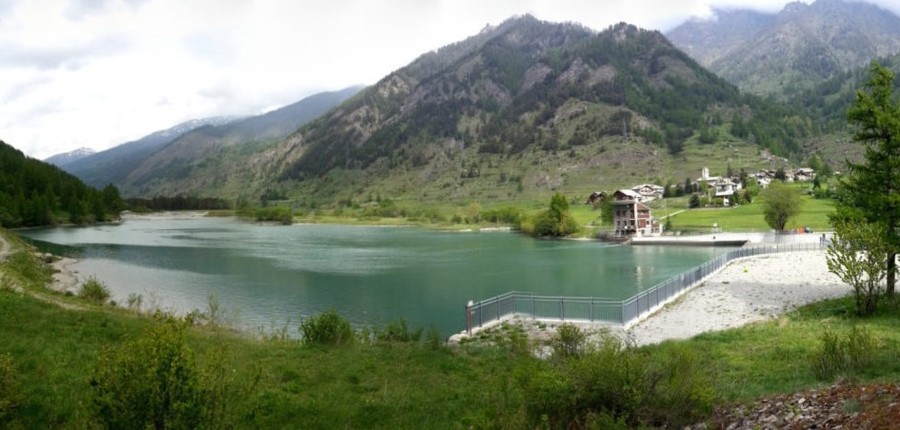 Il bacino idroelettrico di Pourrieres in val Chisone. Coldiretti Torino ne propone l'utilizzo per irrigare i campi provati dalla siccità